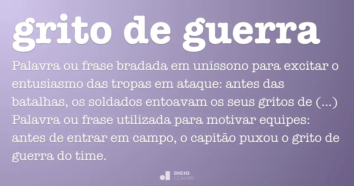 ¿Cómo Se Dice Grito De Guerra? - Curioso Datos Random